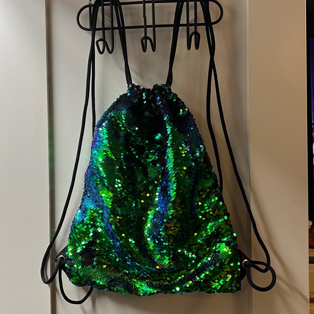 Mermaid Sequin Drawstring Bag - image 1